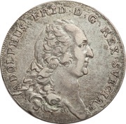2 Daler Silvermynt - Adolf Fredrik obverse image