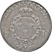 ⅔ Riksdaler - Gustav III, Sweden, 1778-1780 reverse image
