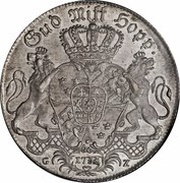 1 Riksdaler - Frederick I 2nd portrait, Sweden, 1730-1733 reverse image