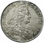 1 Riksdaler - Frederick I 3rd portrait obverse image