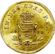 ½ Dukat - Frederick I, Sweden, 1735-1738 reverse image