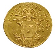 ½ Dukat - Frederick I Type III, Sweden, 1741 reverse image