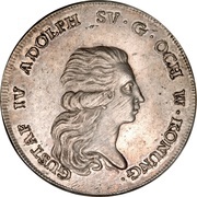 1 Riksdaler - Gustav IV Adolf 1st portrait obverse image