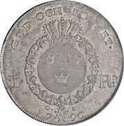 1 Riksdaler - Gustav IV Adolf 2nd portrait, Sweden, 1796-1797 reverse image