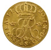 1 Ducat - Frederick I King's Monogram Type 1, Sweden, 1720-1725 reverse image