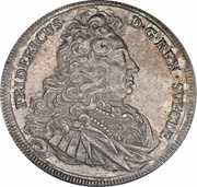 2 Riksdaler "Krellmynt" - Frederick I 2nd portrait obverse image