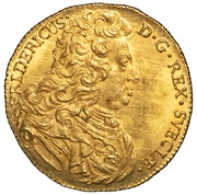 1 Ducat - Frederick I King's Monogram Type 3; 1st portrait obverse image