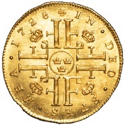 1 Ducat - Frederick I King's Monogram Type 3; 1st portrait reverse image
