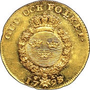 1 Ducat - Gustav IV Adolf 2nd portrait, Sweden, 1796-1798 reverse image