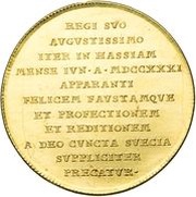 10 Ducats - Frederick I Type I, Sweden, 1731 reverse image