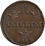 1⁄12 Skilling - Carl XIII reverse image