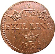 1⁄12 Skilling - Charles XIV Johan reverse image