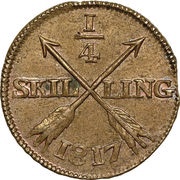 ¼ Skilling - Carl XIII reverse image