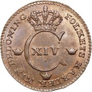 ¼ Skilling - Charles XIV Johan obverse image