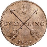 ¼ Skilling - Charles XIV Johan reverse image