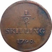 ½ Skilling Riksgälds - Gustav IV Adolf reverse image