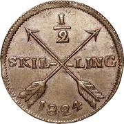 ½ Skilling - Charles XIV Johan, Sweden, 1819-1830 reverse image