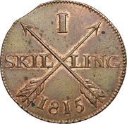 1 Skilling - Carl XIII, Sweden, 1812-1817 reverse image