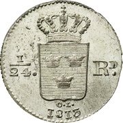 1⁄24 Riksdaler - Carl XIII reverse image