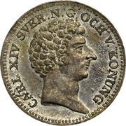 1⁄12 Riksdaler Specie - Carl XIV Johan Pattern strike obverse image
