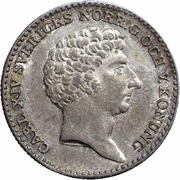 ⅙ Riksdaler - Carl XIV Johan obverse image