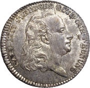 ⅓ Riksdaler - Carl XIII without "NORR" obverse image