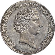 ⅓ Riksdaler Banco - Carl XIV Johan Pattern strike obverse image
