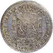 ⅓ Riksdaler Banco - Carl XIV Johan Pattern strike, Sweden, 1829 reverse image