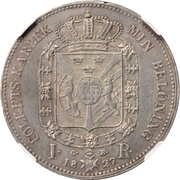 1 Riksdaler - Carl XIV Johan, Sweden, 1827 reverse image