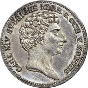 1 Riksdaler Banco - Carl XIV Johan Pattern strike obverse image