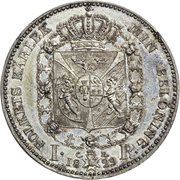 1 Riksdaler Banco - Carl XIV Johan Pattern strike, Sweden, 1829 reverse image