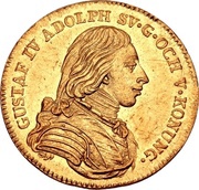 1 Ducat - Gustav IV Adolf 3rd portrait obverse image