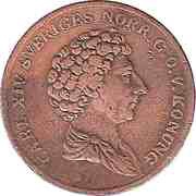 ⅙ Skilling - Carl XIV Johan Type 2; smooth border obverse image