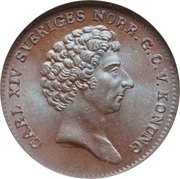 ⅙ Skilling - Carl XIV Johan Type 1 obverse image