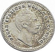 1⁄32 Riksdaler Specie - Oscar I obverse image