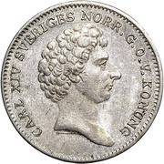 1⁄12 Riksdaler Specie - Carl XIV Johan obverse image