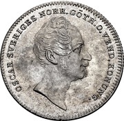 ⅛ Riksdaler Specie - Oscar I obverse image