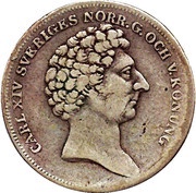 ¼ Riksdaler Specie - Carl XIV Johan obverse image