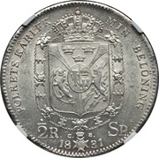½ Riksdaler Specie - Carl XIV Johan, Sweden, 1831-1838 reverse image