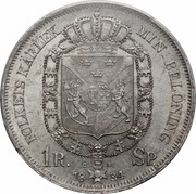 1 Riksdaler Specie - Carl XIV Johan reverse image