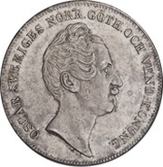 1 Riksdaler Specie - Oscar I small head obverse image