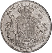 1 Riksdaler Specie - Oscar I small head, Sweden, 1845-1855 reverse image