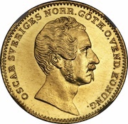1 Ducat - Oscar I large head obverse image