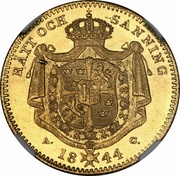 1 Ducat - Oscar I large head reverse image