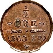 ½ Öre - Oscar I Pattern strike reverse image