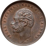 1 Öre - Oscar I obverse image
