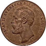 1 Öre - Oscar II obverse image