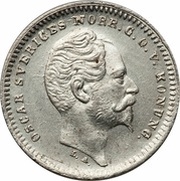25 Öre - Oscar I obverse image