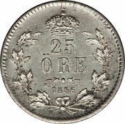 25 Öre - Oscar I reverse image