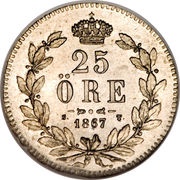 25 Öre - Carl XV reverse image